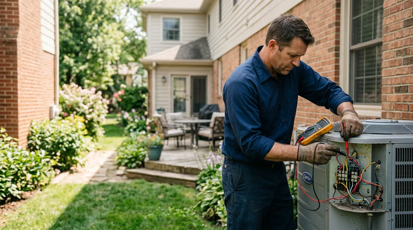 HVAC technician working near Breezewood, PA